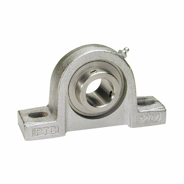 Iptci Pillow Block Ball Bearing Unit, 30 mm Bore, Nickel Plated Hsg, Stainless Insert, Set Screw Locking SUCNPP206-30MM